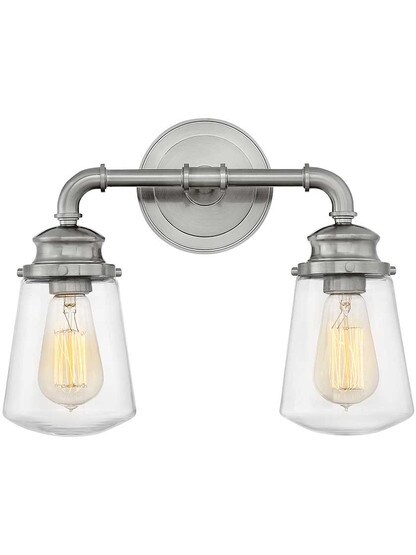 Fritz 2-Light Bath in Brushed Nickel.